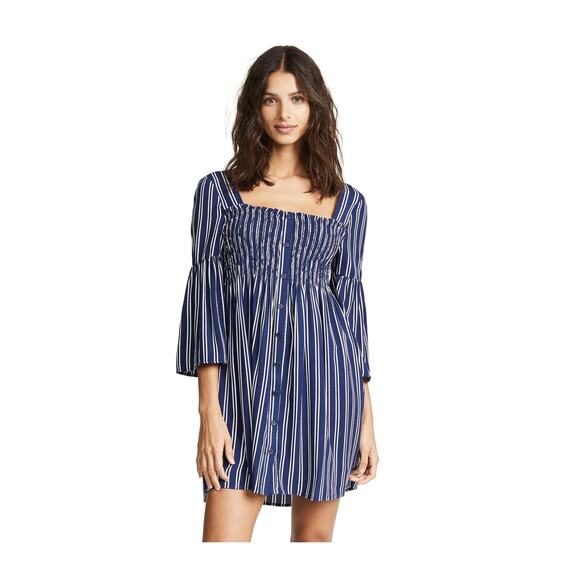 JACK BY BB DAKOTA Call The Shots Striped Dress Navy & White Size XS - Picture 1 of 9
